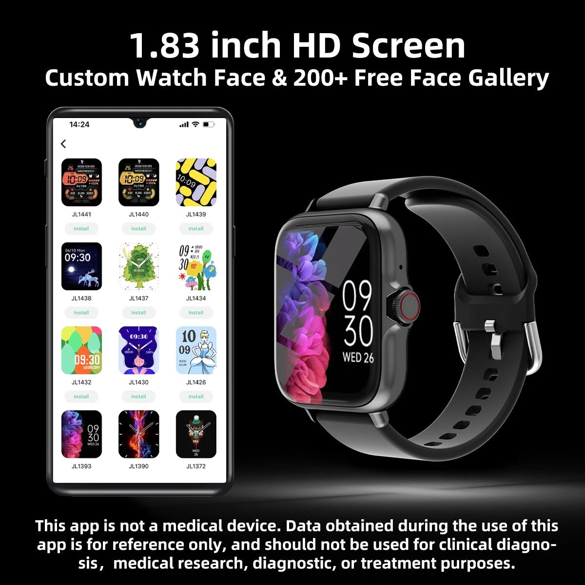 AquaSync™ 1.83” SmartWatch – Power, Style, and Control at a Glance - thewrightstore