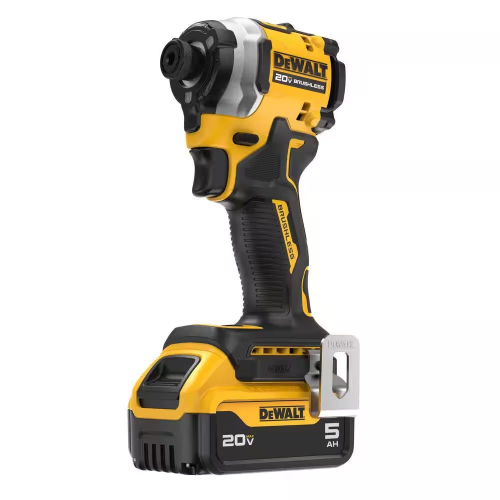 ATOMIC 20V MAX Lithium - Ion Cordless 1/4 In. Brushless Impact Driver Kit, 5 Ah Battery, Charger, and Bag - thewrightstore