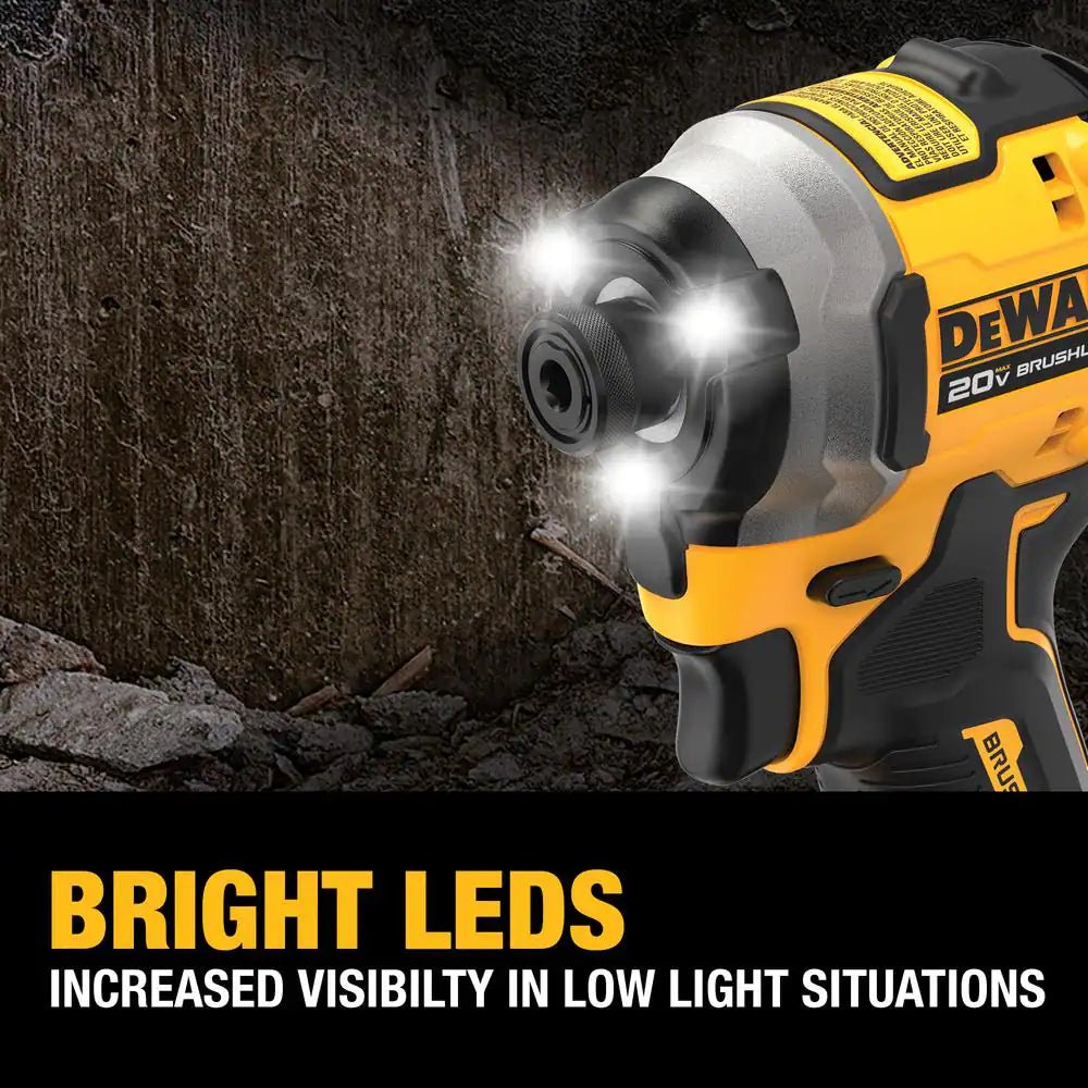 ATOMIC 20V MAX Lithium - Ion Cordless 1/4 In. Brushless Impact Driver Kit, 5 Ah Battery, Charger, and Bag - thewrightstore