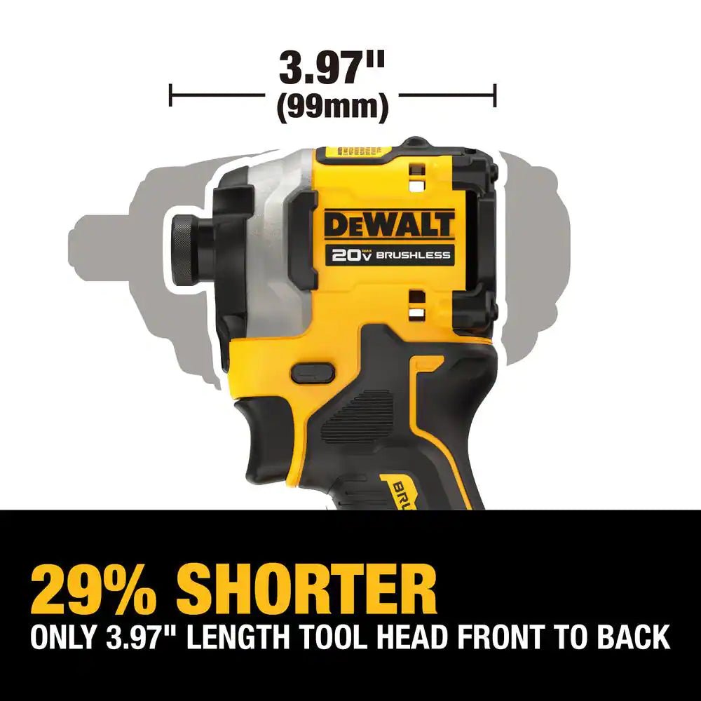 ATOMIC 20V MAX Lithium - Ion Cordless 1/4 In. Brushless Impact Driver Kit, 5 Ah Battery, Charger, and Bag - thewrightstore