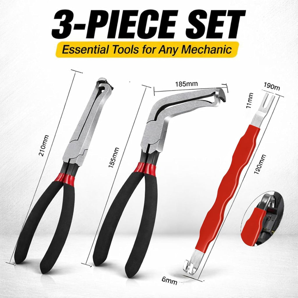 Automotive Electrical Disconnect Pliers Kit for Push Tab Style Connectors, Model 37960/37980/13120, 8-Inch Auto Repair Tools - thewrightstore