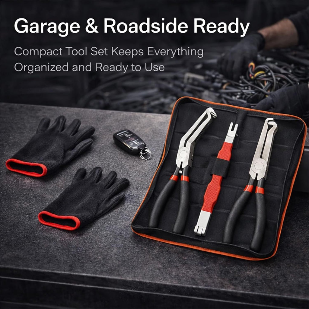 Automotive Electrical Disconnect Pliers Kit for Push Tab Style Connectors, Model 37960/37980/13120, 8-Inch Auto Repair Tools - thewrightstore