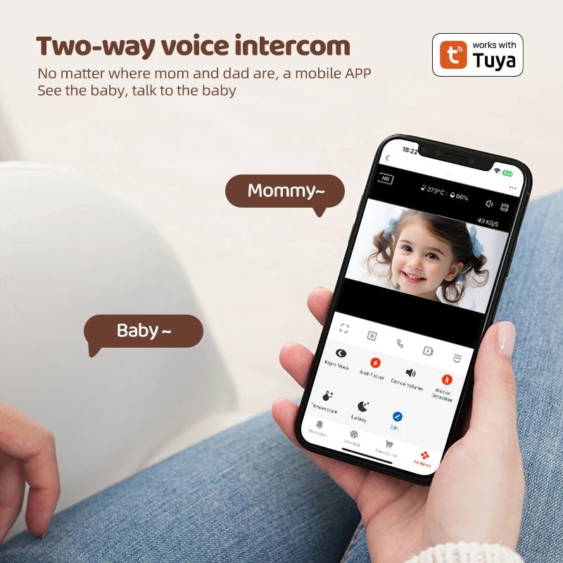 Baby Monitor Graffiti Appwifi Infrared Night Vision Security Remote Control Sound Temperature Detection Baby Smart Home Camera - thewrightstore