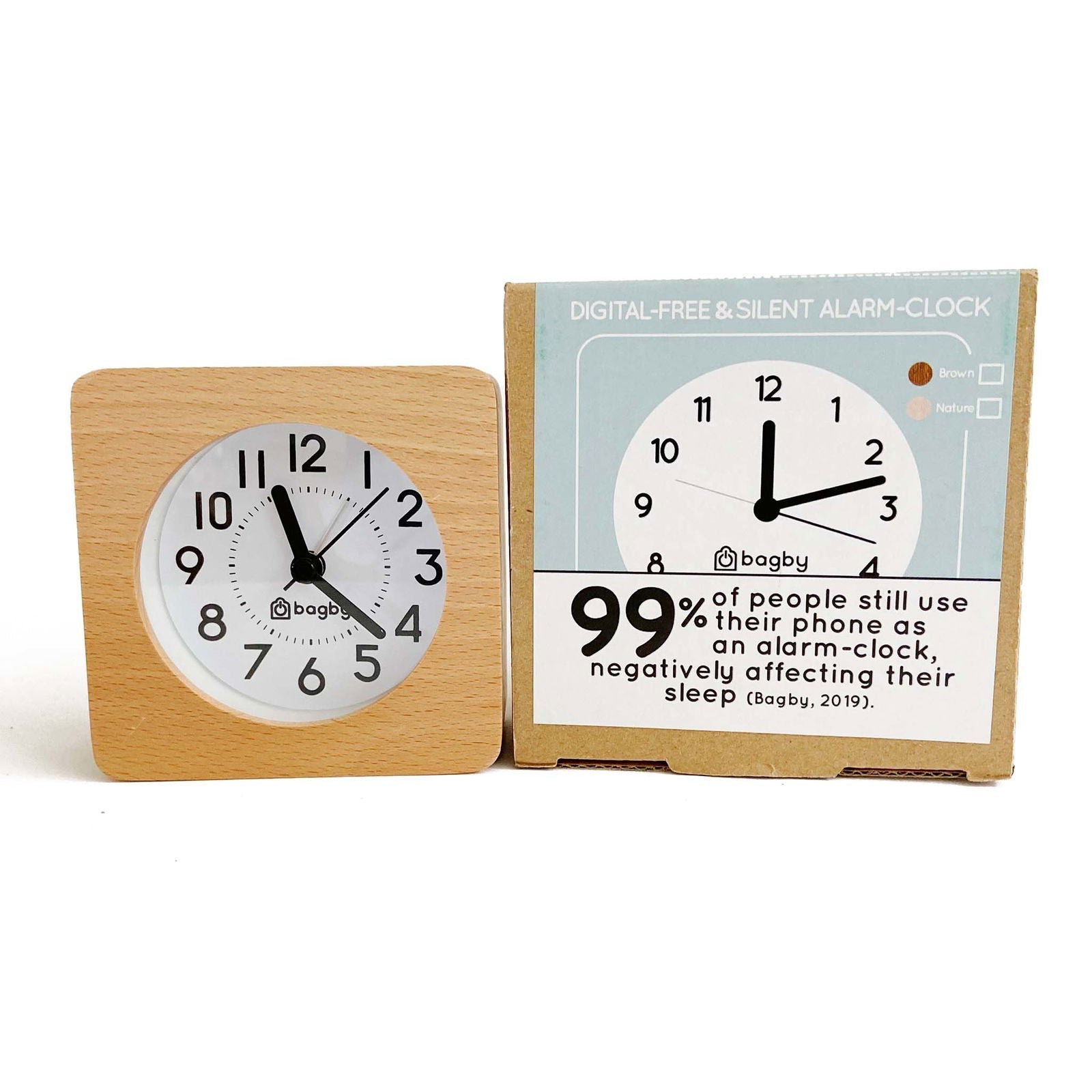 Bagby CLASSIC - Silent Alarm Clock - thewrightstore