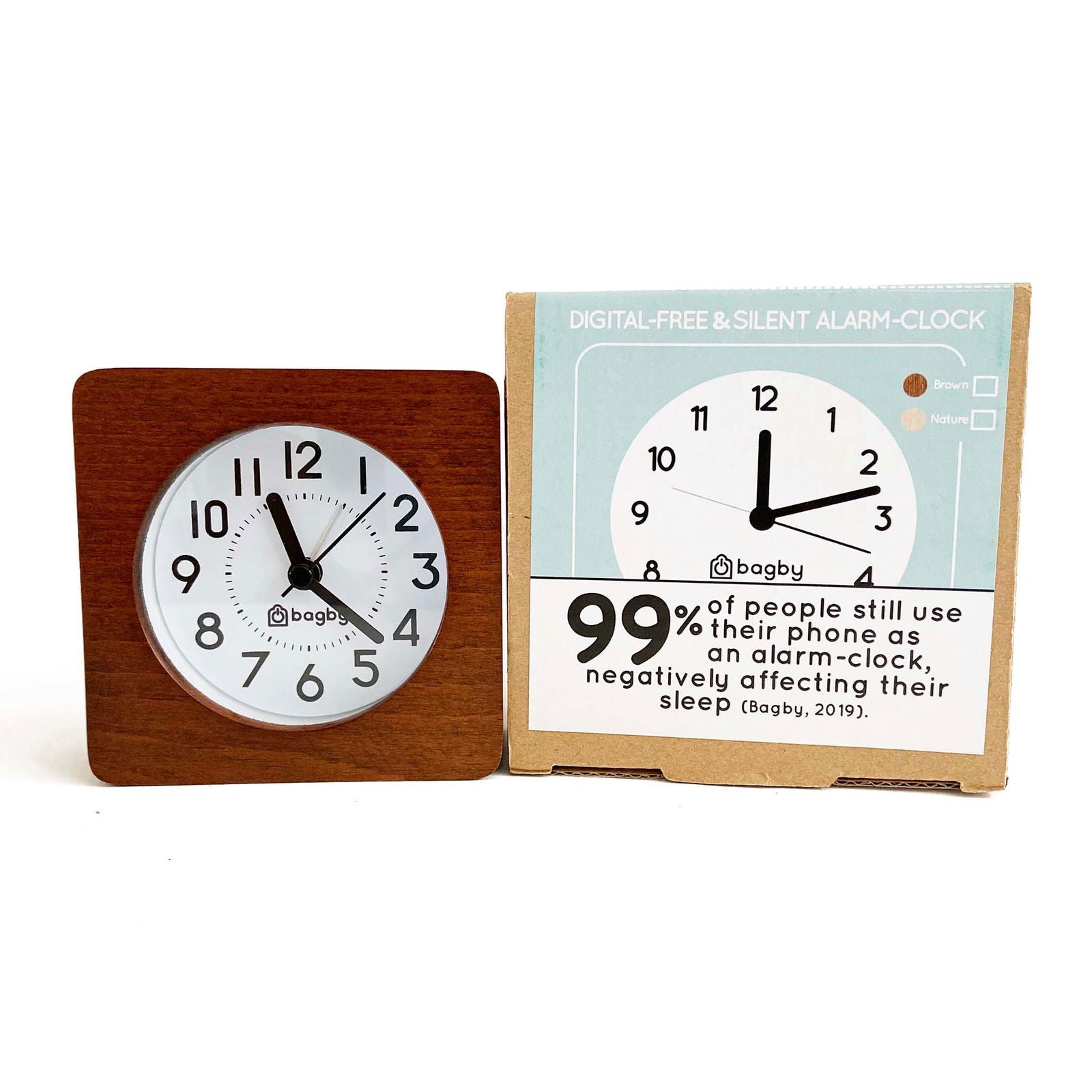 Bagby CLASSIC - Silent Alarm Clock - thewrightstore