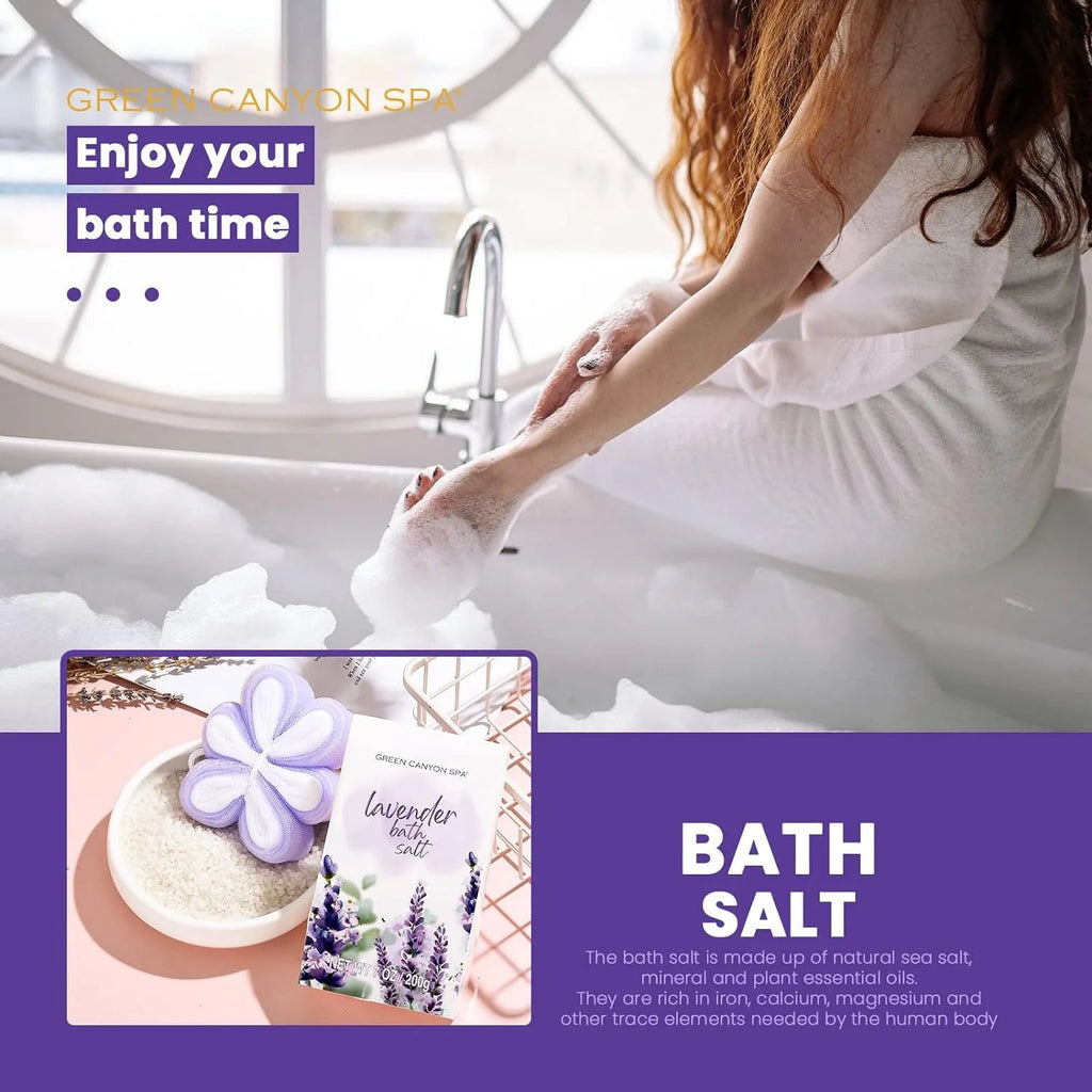 Bath Gift Sets for Women, 11Pcs Lavender Spa Baskets Gift Kits, Relaxing Birthday Mothers Day Gifts for Mom!