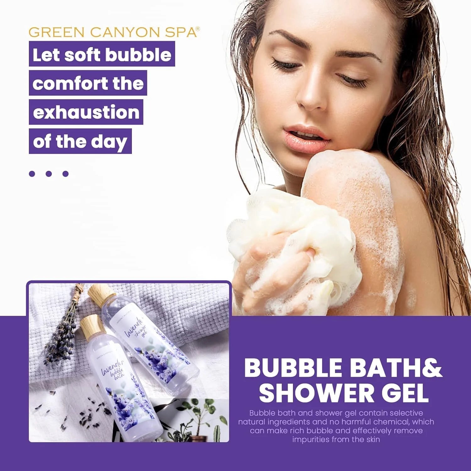 Bath Gift Sets for Women, 11Pcs Lavender Spa Baskets Gift Kits, Relaxing Birthday Mothers Day Gifts for Mom!