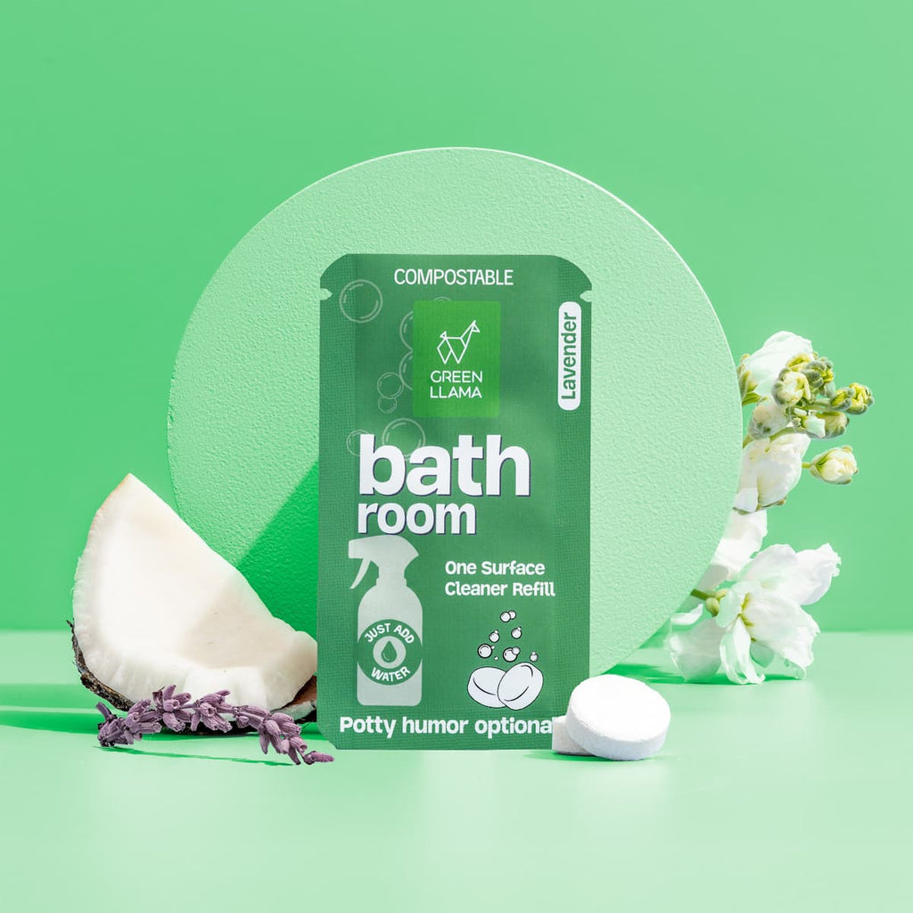 Bathroom Spray Glass Bottle Cleaning Kit with Lavender - thewrightstore