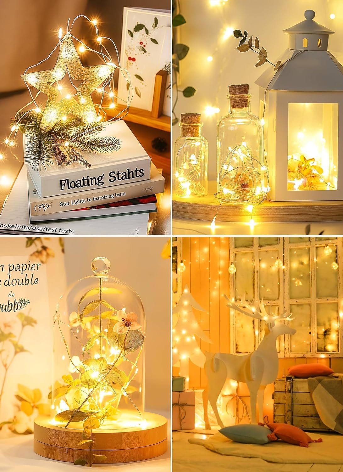Battery Operated Fairy Lights - 2 Pack 33FT 100 LED Mini String Lights, Waterproof Copper Wire Twinkle Lights for Indoor and Outdoor Home, Wedding, and Christmas Decoration, Warm White - thewrightstore
