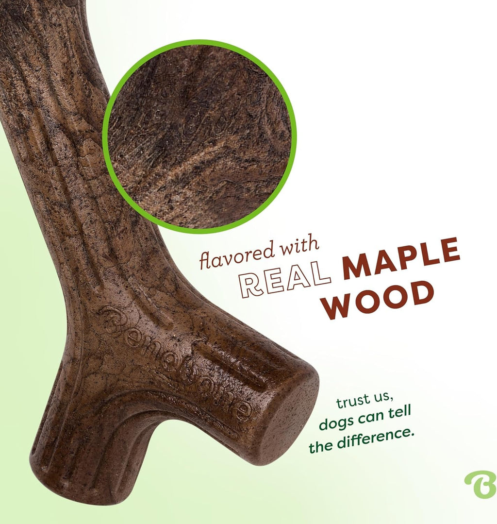 Benebone Maplestick Durable Real Wood Dog Chew Toy, Large, Made in the USA - thewrightstore