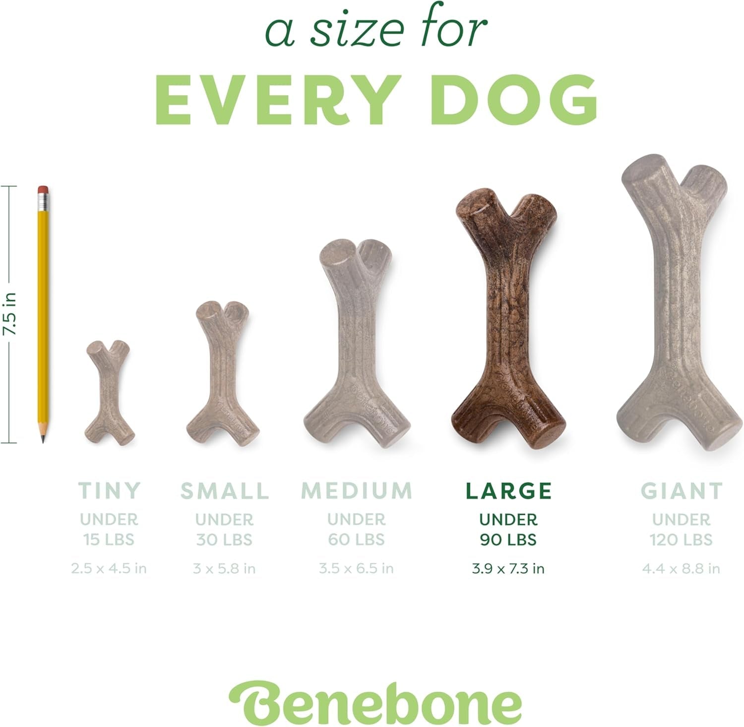 Benebone Maplestick Durable Real Wood Dog Chew Toy, Large, Made in the USA - thewrightstore