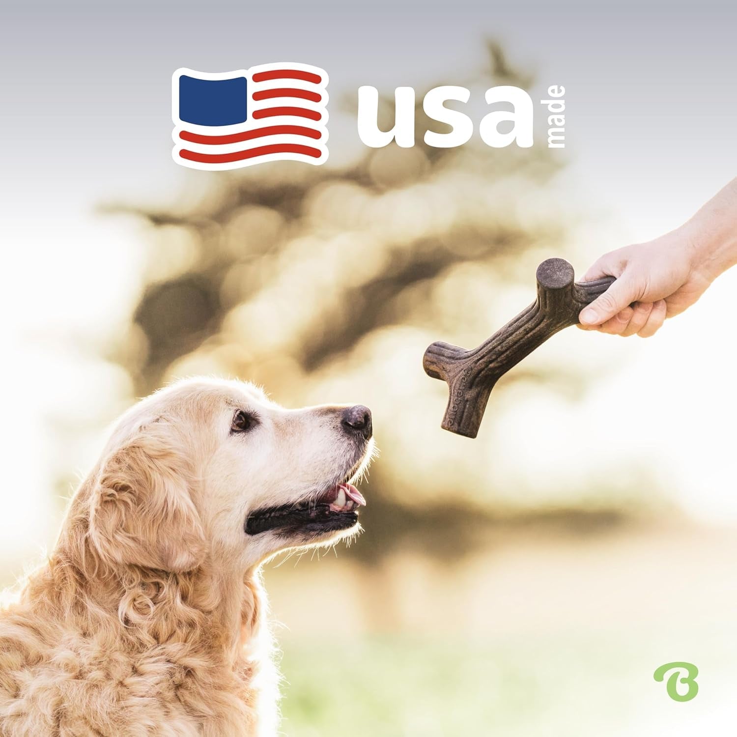 Benebone Maplestick Durable Real Wood Dog Chew Toy, Large, Made in the USA - thewrightstore