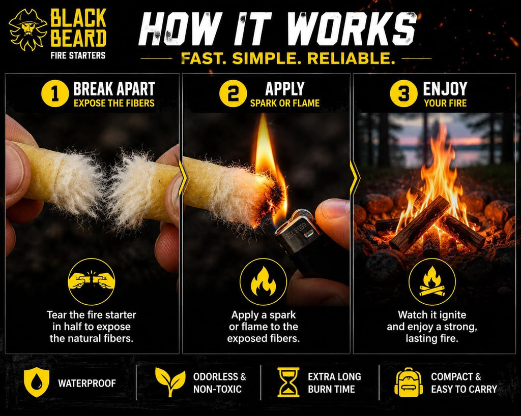 Black Beard Fire Plugs "Fire Starter" - thewrightstore