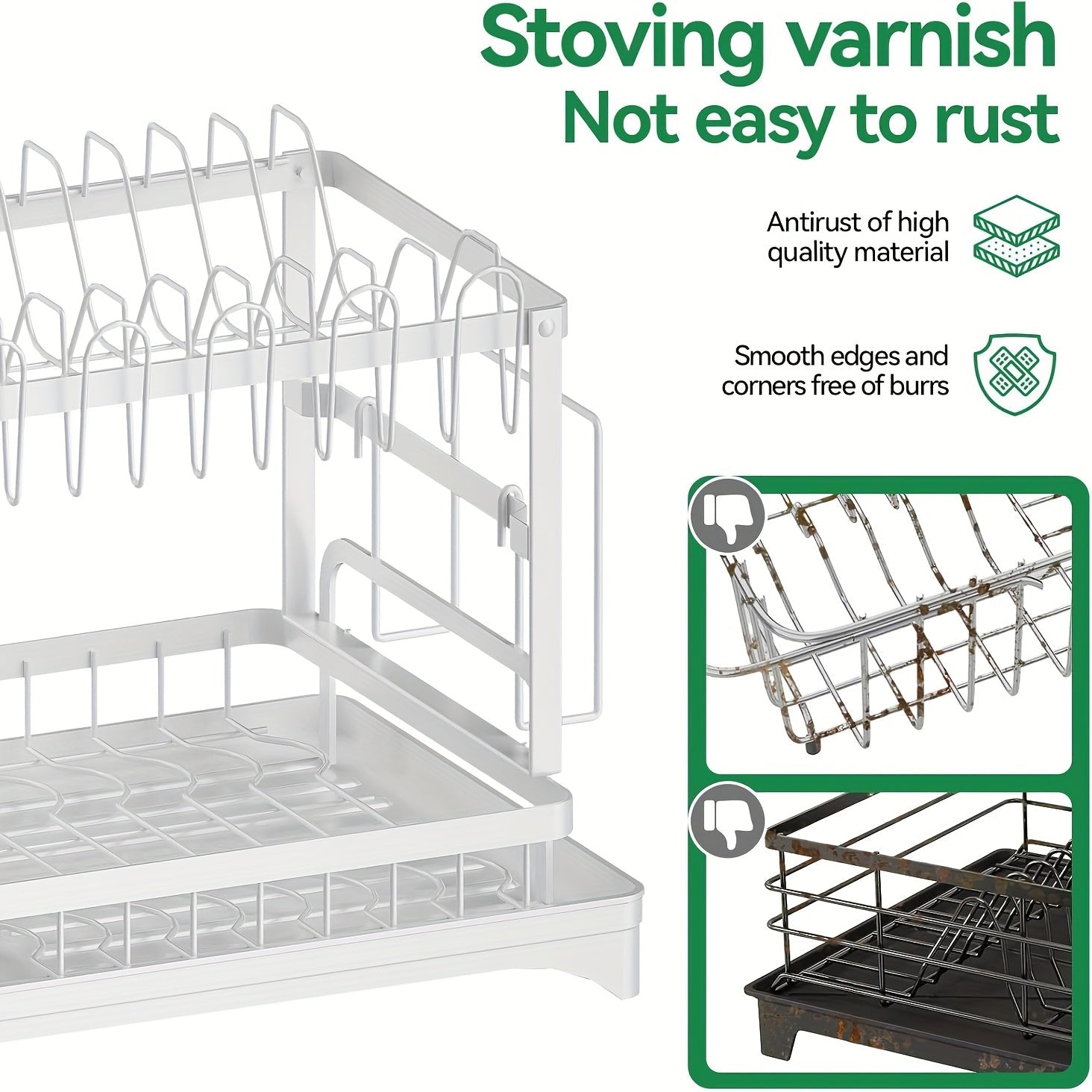 Black Metal Dish Rack – 2 - Layer / 3 - Layer - thewrightstore