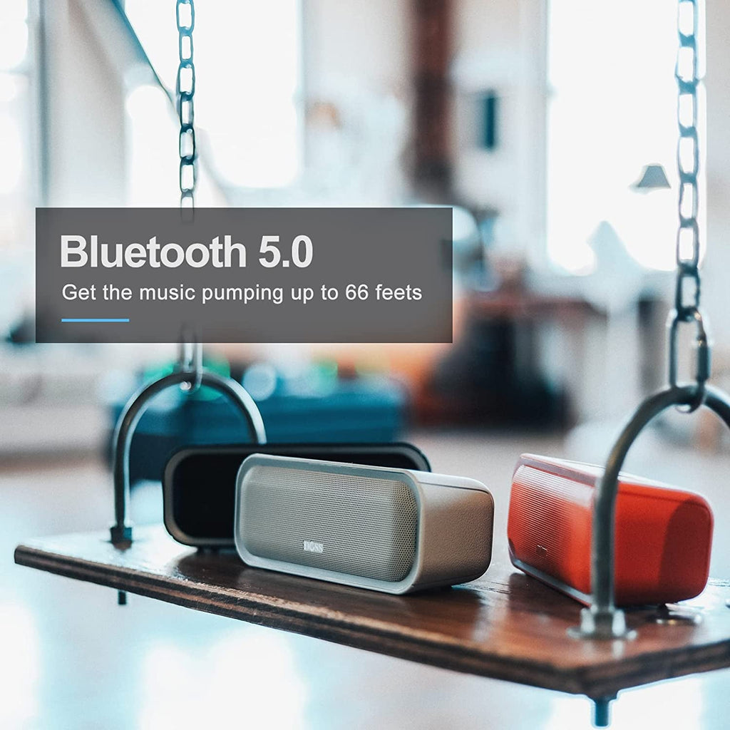 Bluetooth Speaker, Soundbox Pro Wireless Speaker with 20W Stereo Sound, Active Extra Bass, Bluetooth5.0, IPX6 Waterproof, Wireless Stereo Pairing, Multi - Colors Lights, 20Hrs Playtime - Blue - thewrightstore