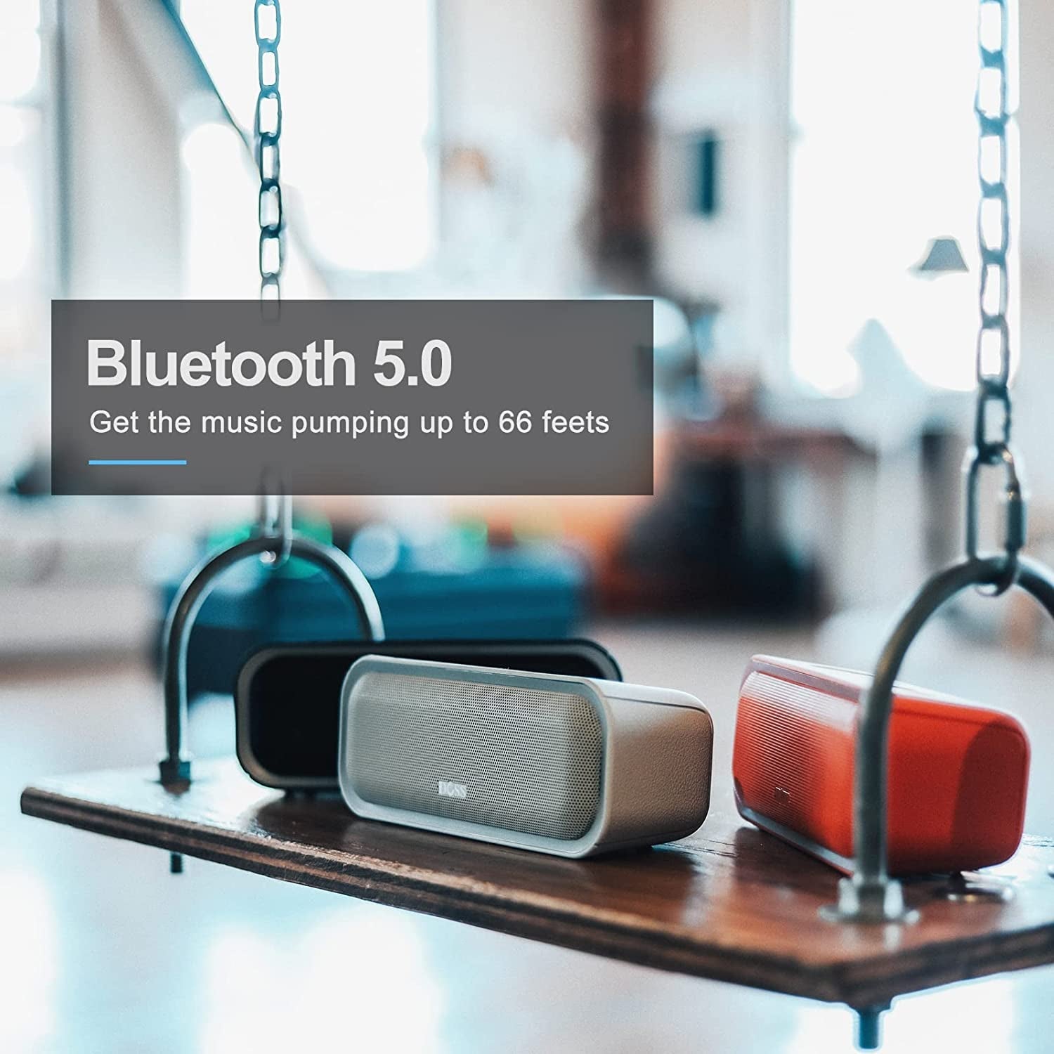Bluetooth Speaker, Soundbox Pro Wireless Speaker with 20W Stereo Sound, Active Extra Bass, Bluetooth5.0, IPX6 Waterproof, Wireless Stereo Pairing, Multi - Colors Lights, 20Hrs Playtime - Blue - thewrightstore