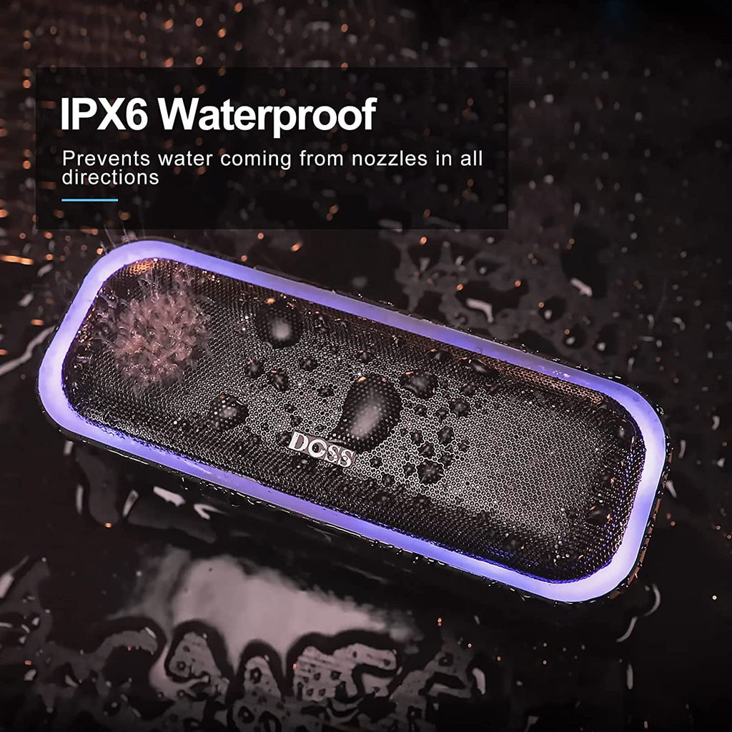 Bluetooth Speaker, Soundbox Pro Wireless Speaker with 20W Stereo Sound, Active Extra Bass, Bluetooth5.0, IPX6 Waterproof, Wireless Stereo Pairing, Multi - Colors Lights, 20Hrs Playtime - Blue - thewrightstore