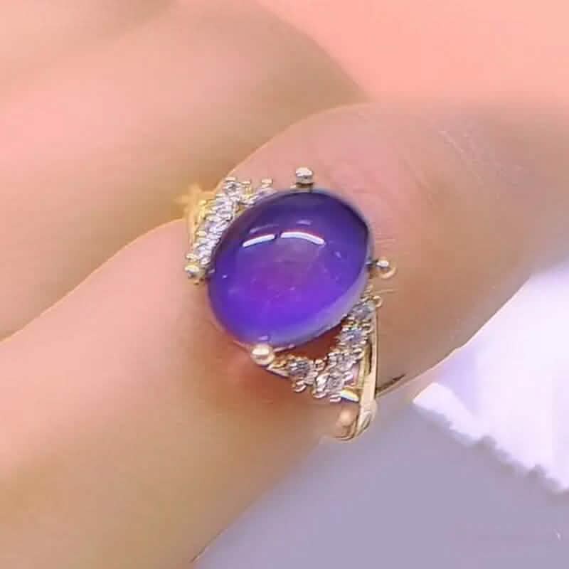 Boho Style Color Changing Mood Stone Cuff Rings - thewrightstore