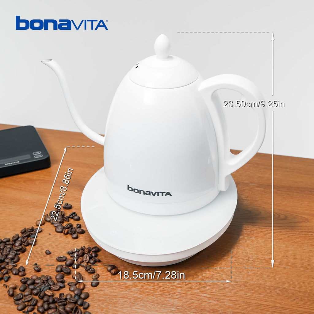 Bonavita Cosmopolitan 1.0L Gooseneck Precision Temperature Electric Kettle - thewrightstore