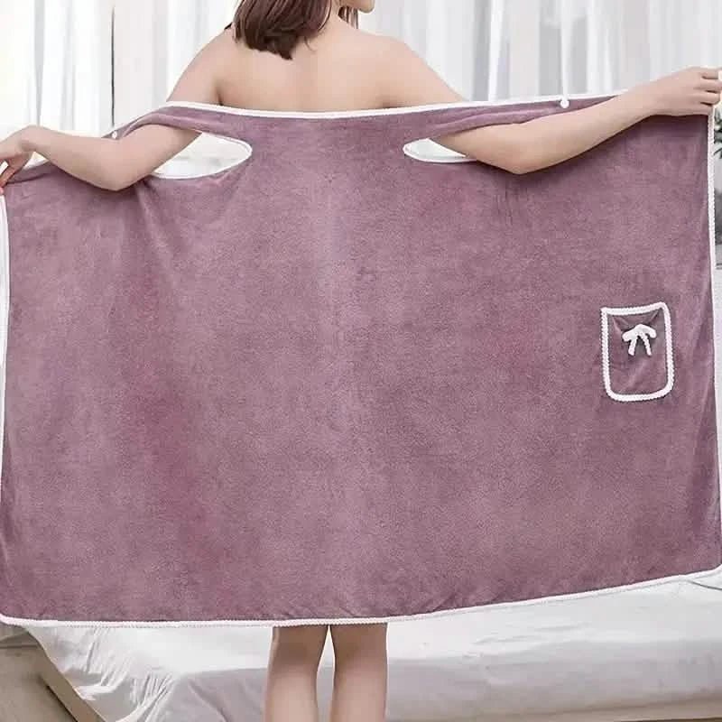 Bowknot Wearable Bath Towel for Adults - thewrightstore