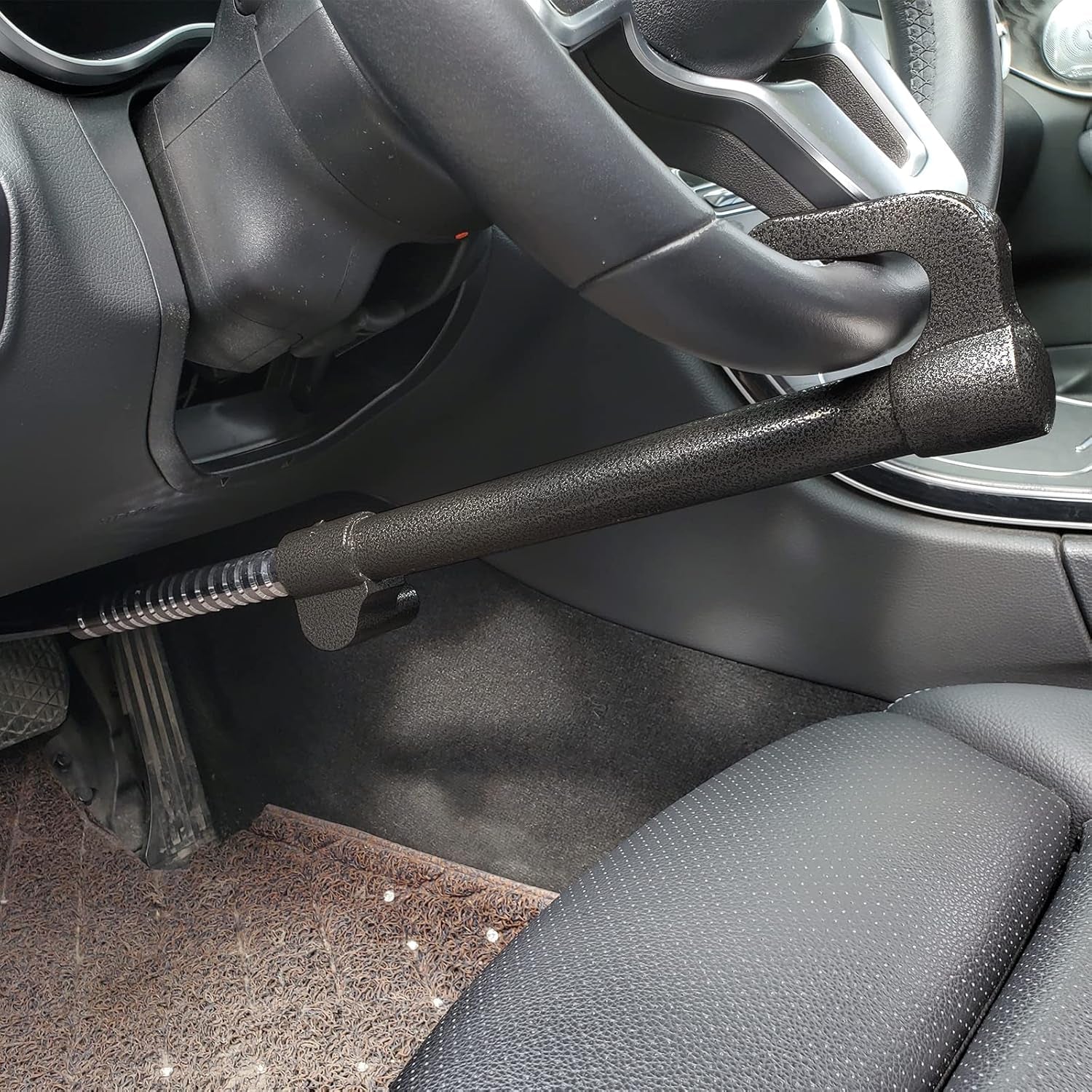 Steering Wheel Lock Anti-Theft Device - Car Security Solution for Theft Prevention (33.5 In)