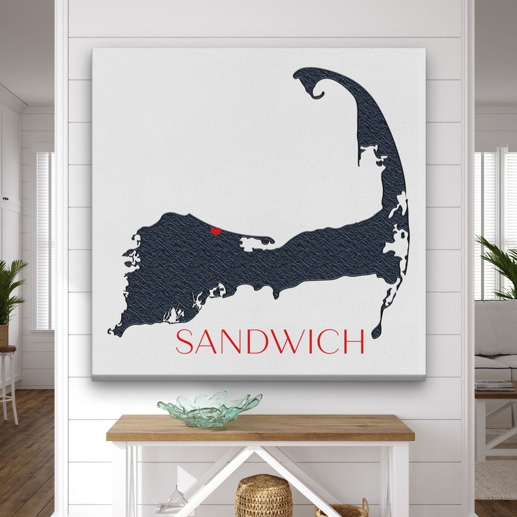 Cape Cod Canvas Customizable Silhouette Wall Decor - thewrightstore