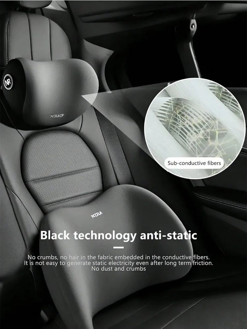Car Headrest, Lumbar Support, Shoulder Pillow, Car Pillow, Memory Cotton Waist Backrest Cushion, Household Automotive Products - thewrightstore