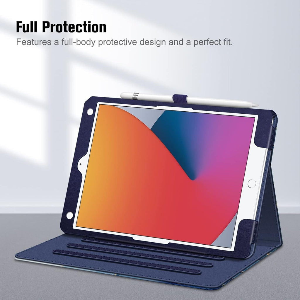 Case for Ipad 9Th / 8Th / 7Th Generation (2021/2020/2019) 10.2 Inch - [Corner Protection] Multi - Angle Viewing Stand Cover.