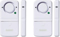 SABRE Wireless Home Security Door and Window Burglar Alarm System with 120 dB Siren, Easy DIY Installation, 2-Pack, White