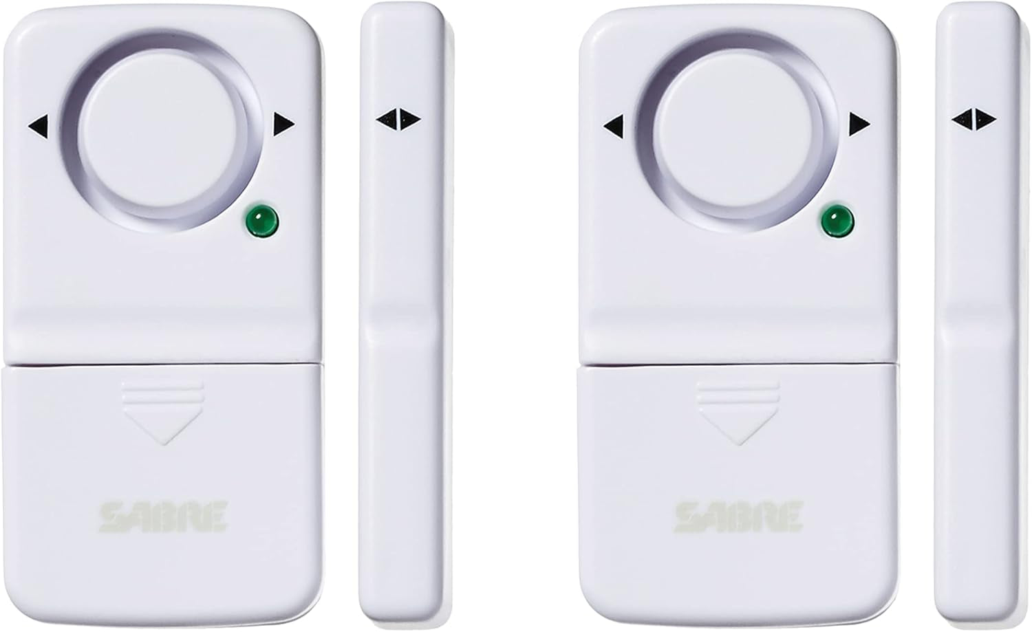 SABRE Wireless Home Security Door and Window Burglar Alarm System with 120 dB Siren, Easy DIY Installation, 2-Pack, White