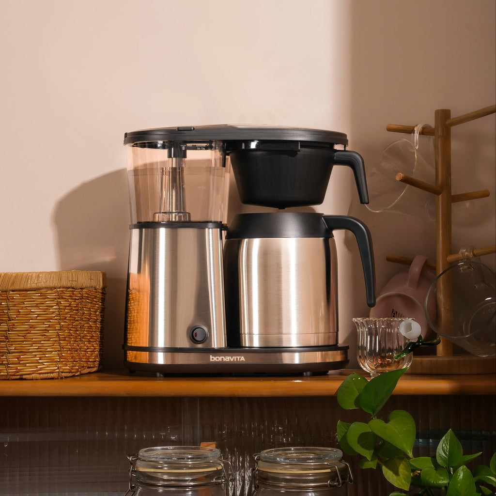 Connoisseur 8 - Cup Drip Coffee Brewer One - Touch with Thermal Carafe and Hanging Basket - SCA Certified Home Brewer - thewrightstore