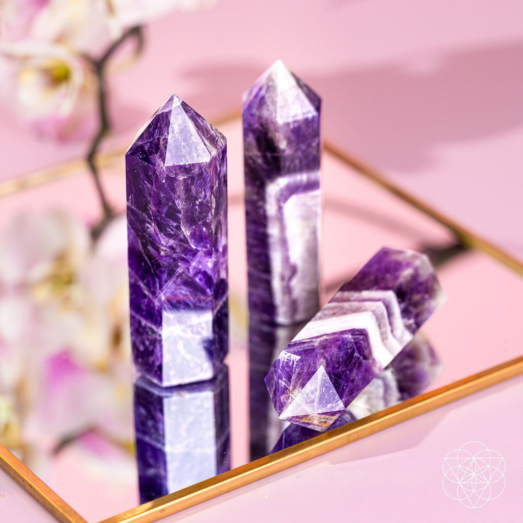 Cycle Breaker - Chevron Amethyst Point of Transformation - thewrightstore