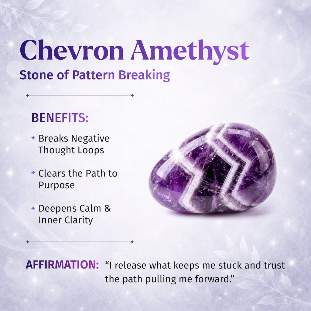 Cycle Breaker - Chevron Amethyst Point of Transformation - thewrightstore