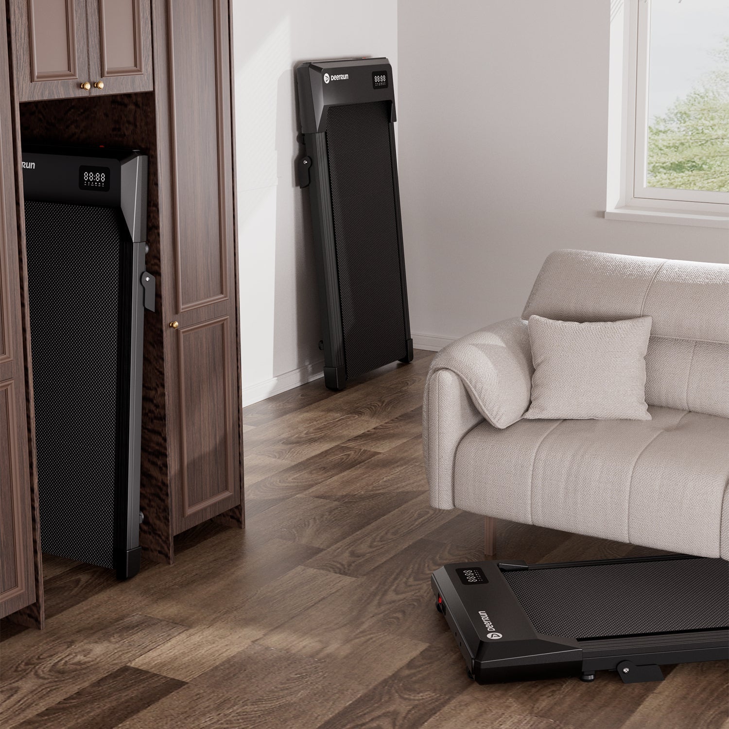 DeerRun Q2 Urban Smart Walking Pad with Incline Treadmill Remote Control - thewrightstore