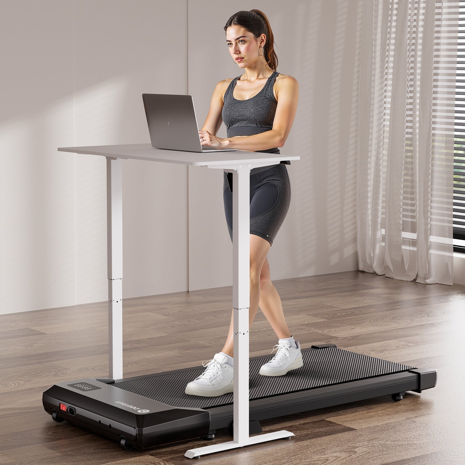 DeerRun Q2 Urban Smart Walking Pad with Incline Treadmill Remote Control - thewrightstore