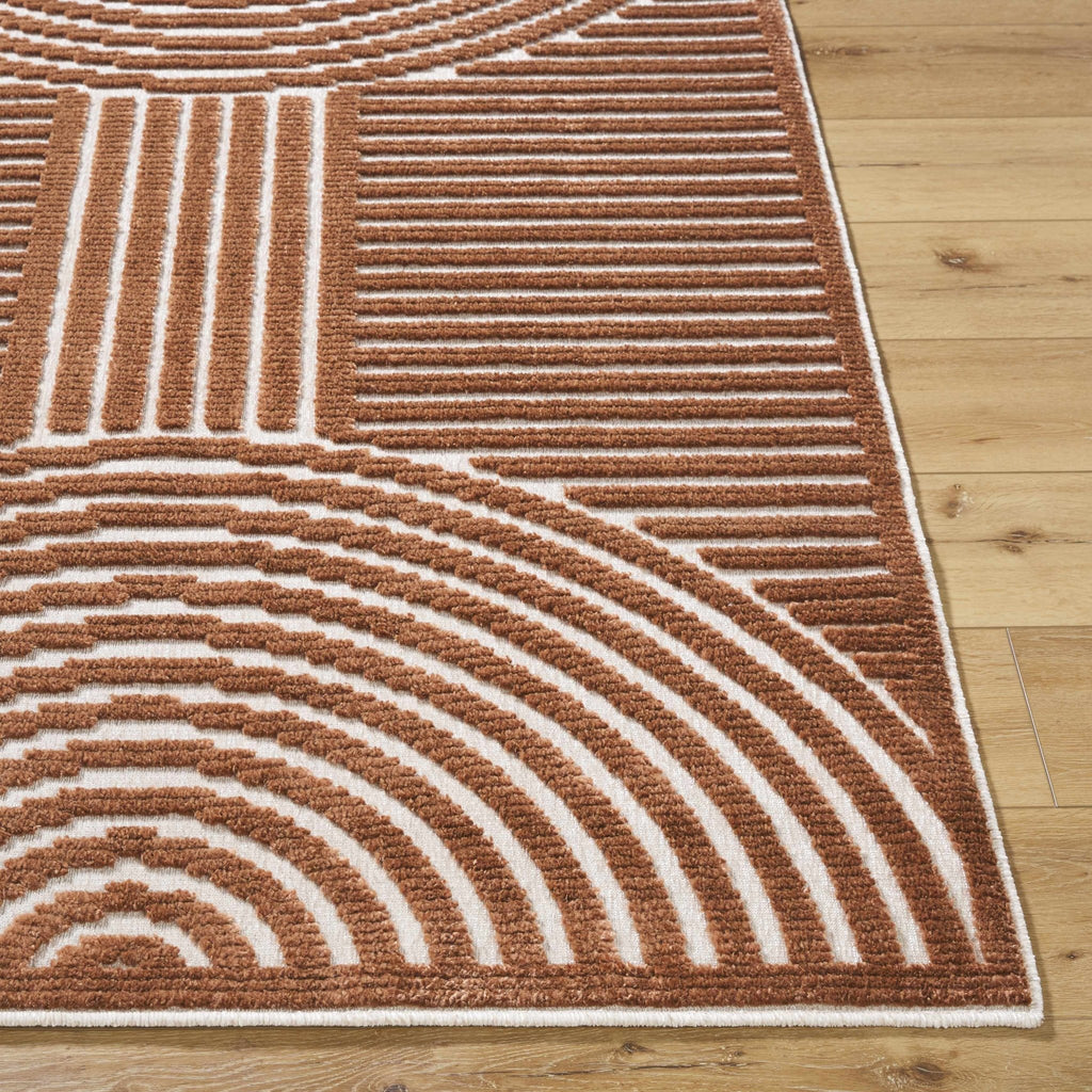 Deron Brown Washable Area Rug - thewrightstore