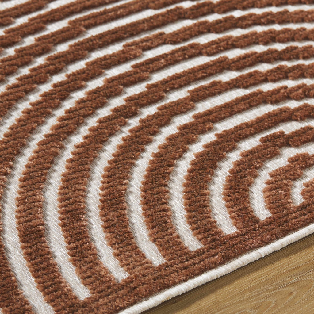Deron Brown Washable Area Rug - thewrightstore