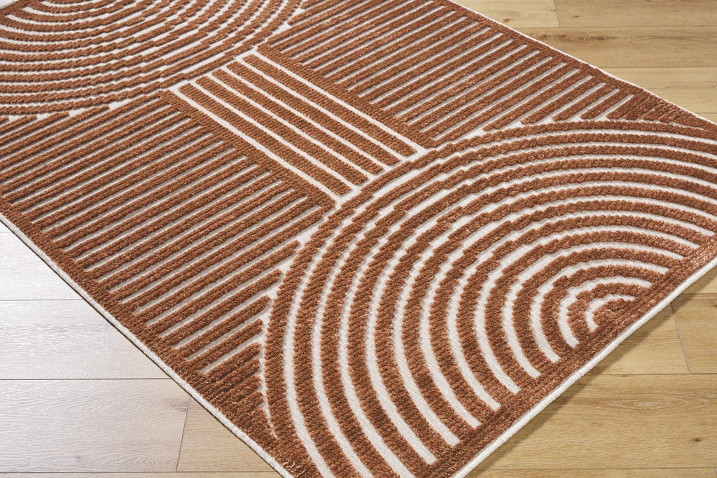 Deron Brown Washable Area Rug - thewrightstore