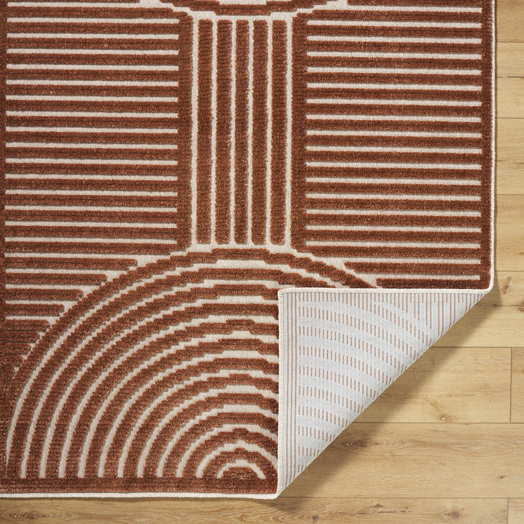 Deron Brown Washable Area Rug - thewrightstore