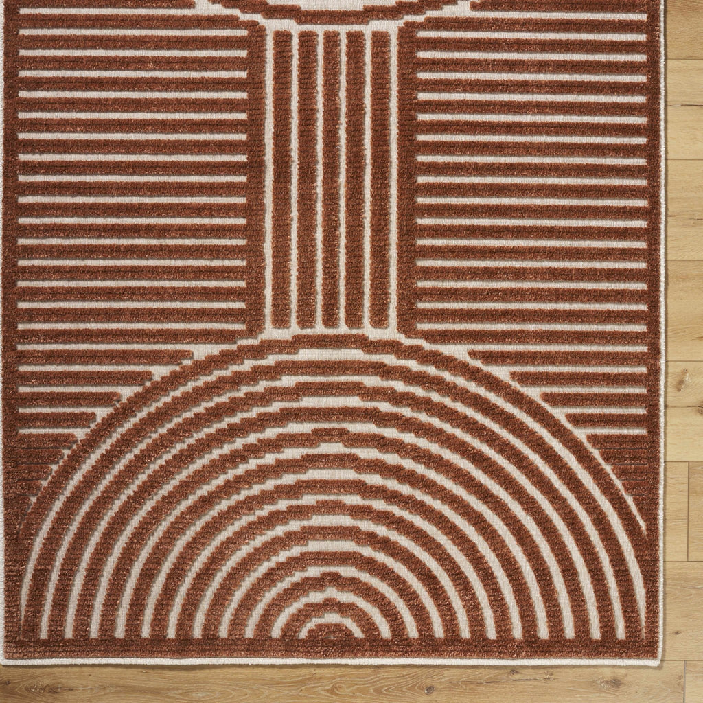 Deron Brown Washable Area Rug - thewrightstore