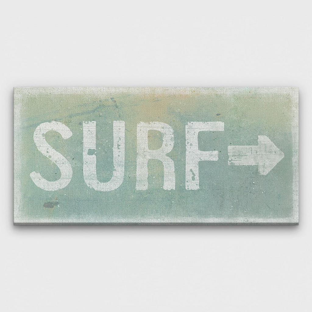 Distressed Surf Sign - Surf Shack Canvas Sign - thewrightstore