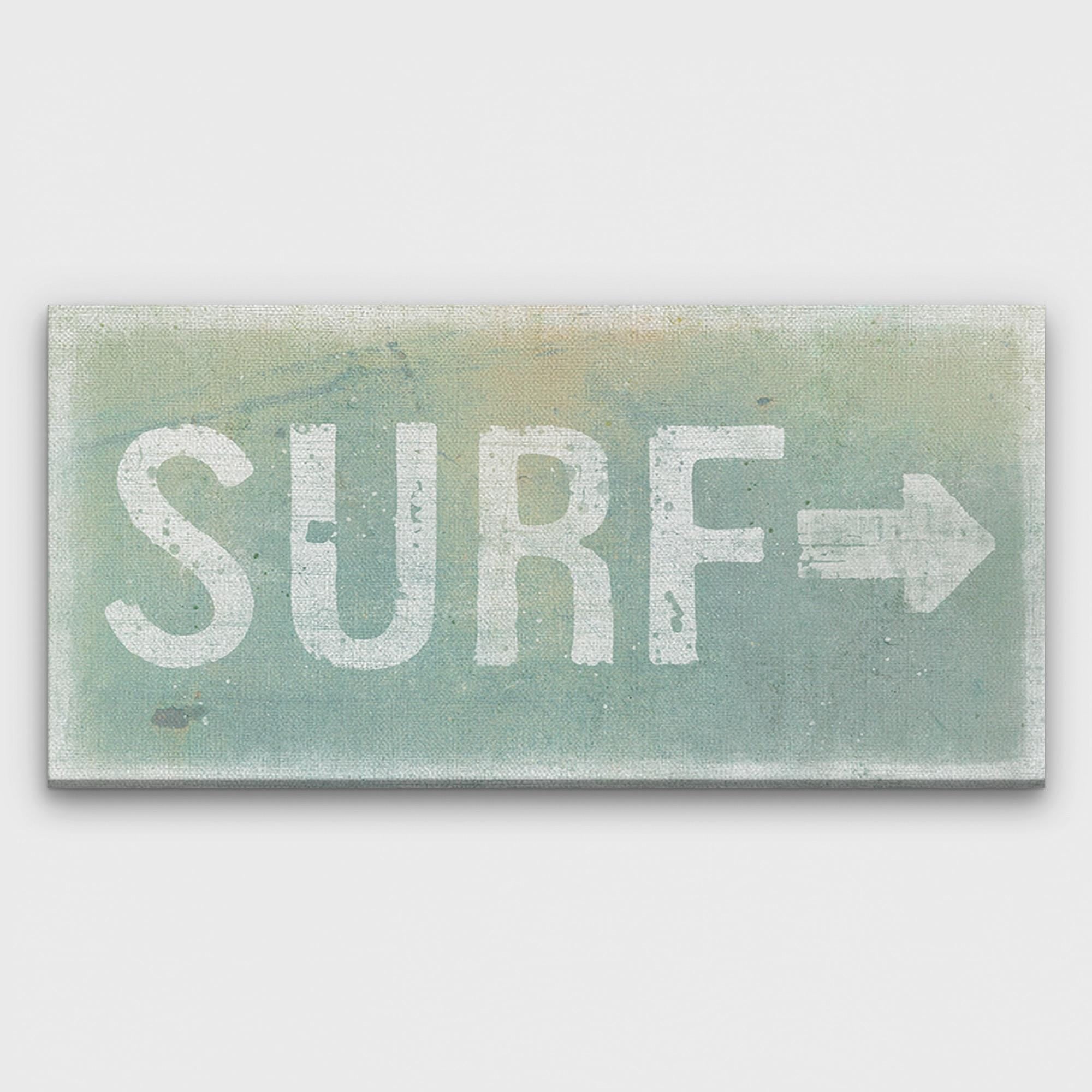 Distressed Surf Sign - Surf Shack Canvas Sign - thewrightstore