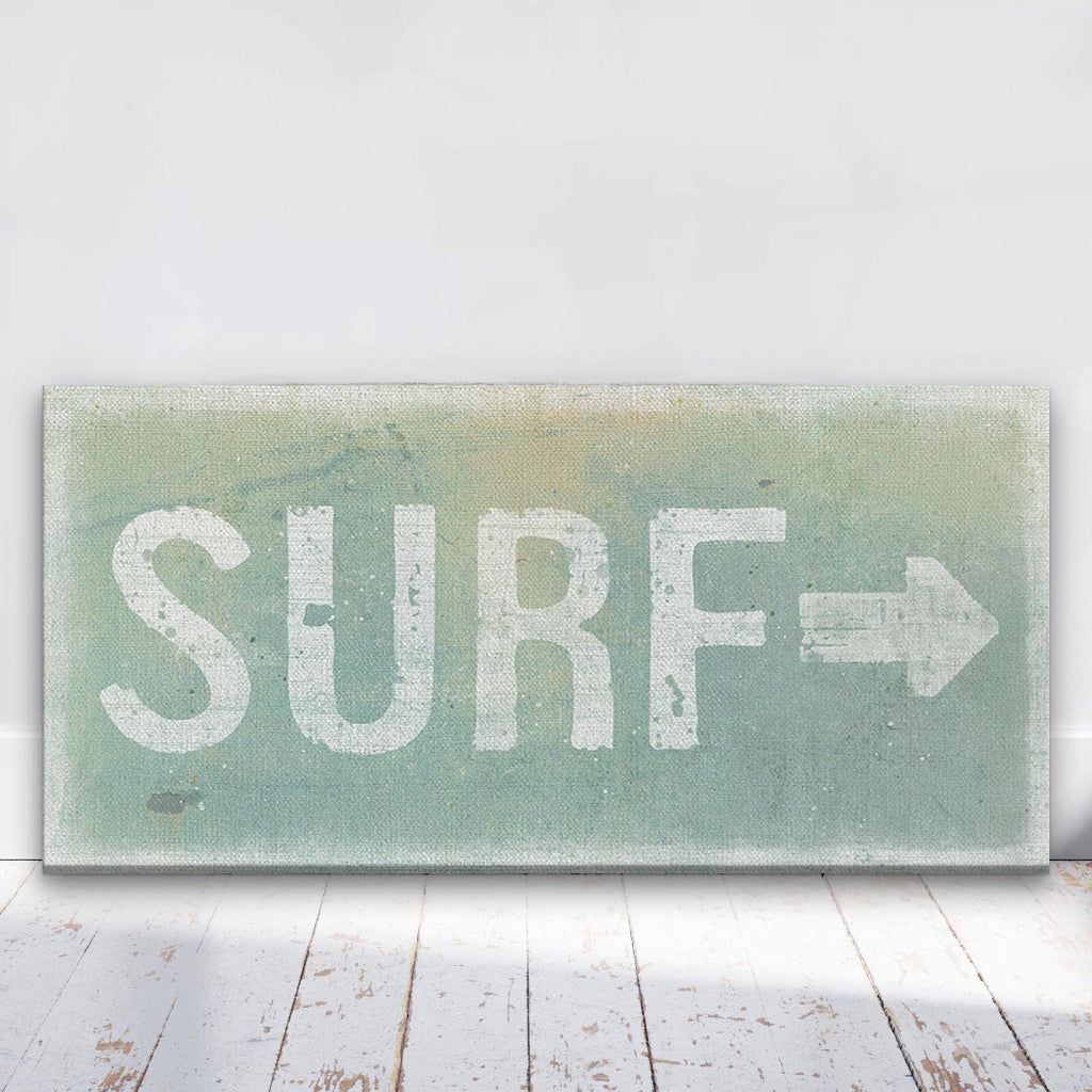 Distressed Surf Sign - Surf Shack Canvas Sign - thewrightstore