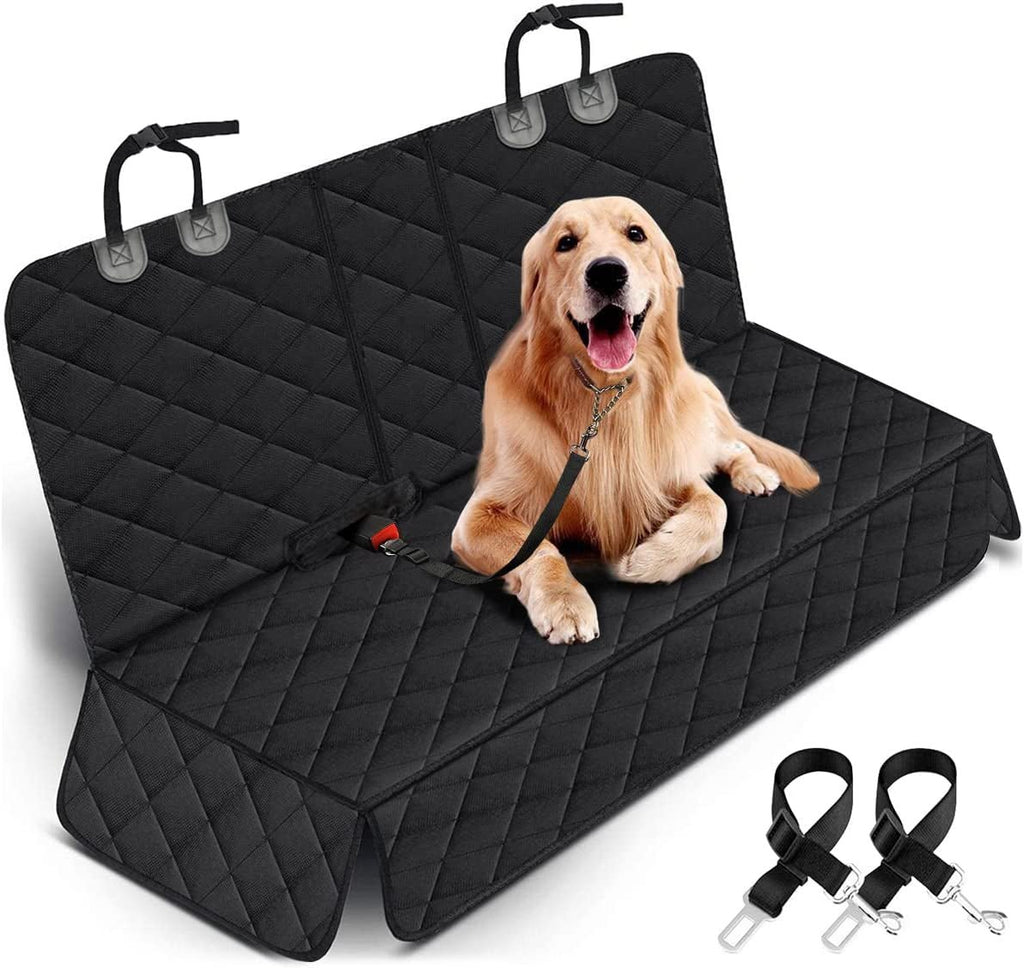 Dog Car Seat Cover, Back Seat Cover for Dogs Pet Car Seat Protector Waterproof Bench Car Seat Cover, Non - Slip Reat Seat Cover Fits Middle Armrest for Most Cars Trucks Suvs - Black - thewrightstore