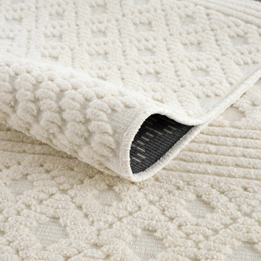 Drago White Washable Area Rug - thewrightstore