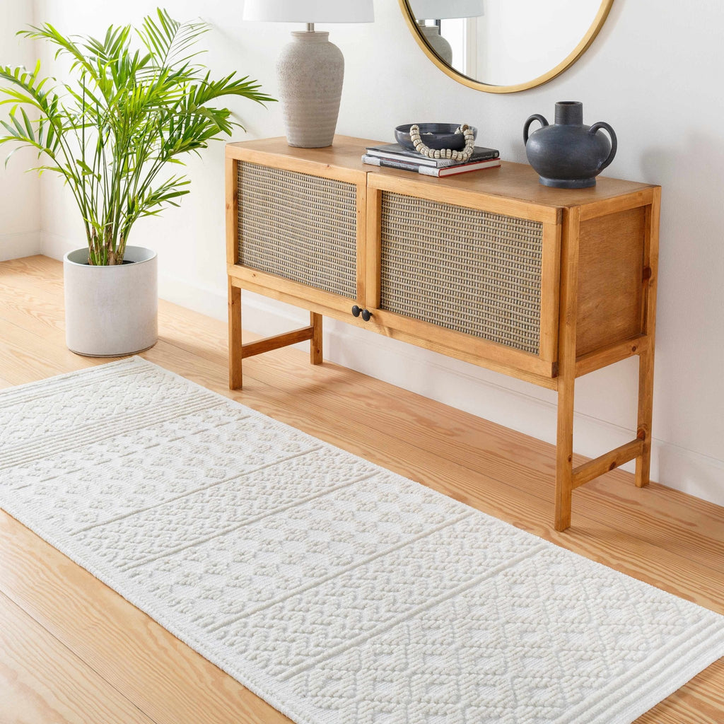 Drago White Washable Area Rug - thewrightstore