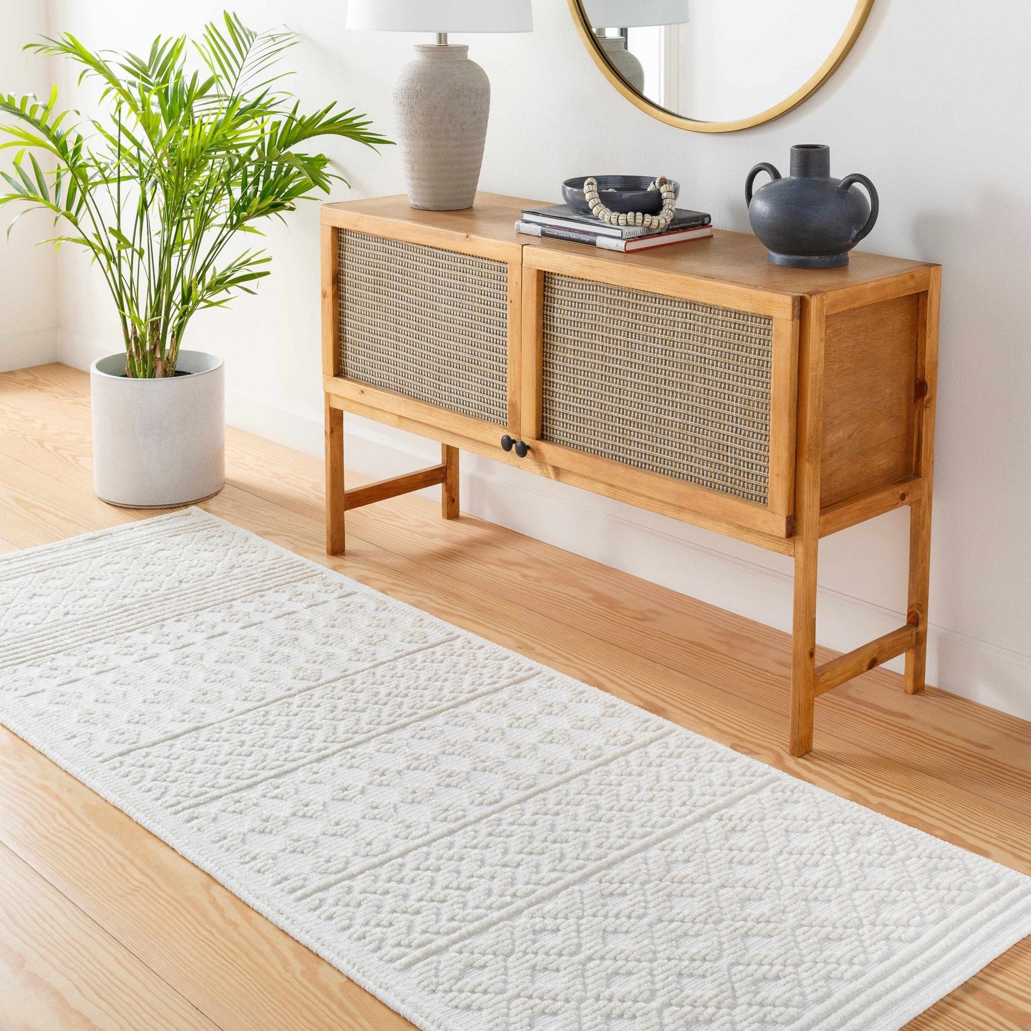 Drago White Washable Area Rug - thewrightstore