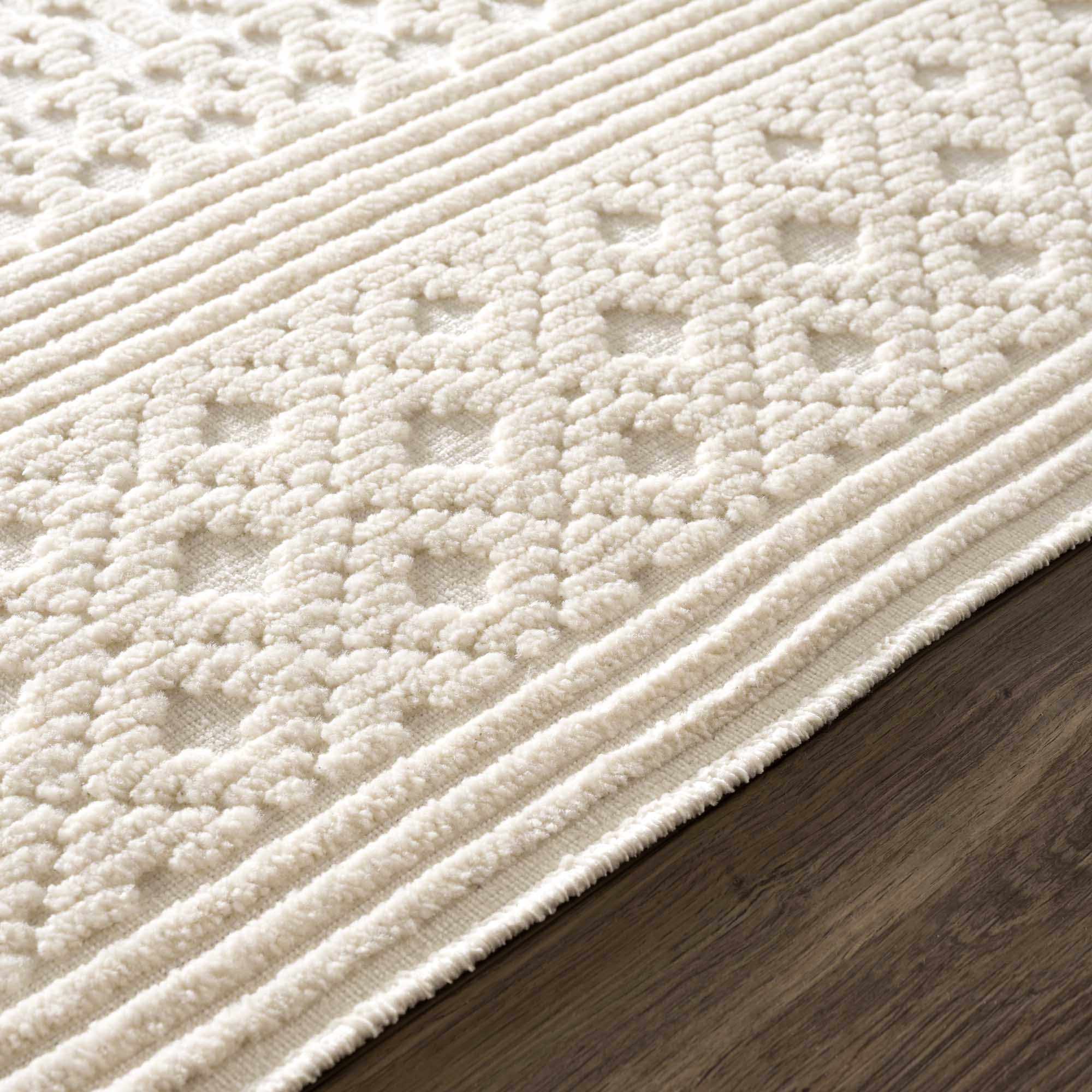 Drago White Washable Area Rug - thewrightstore