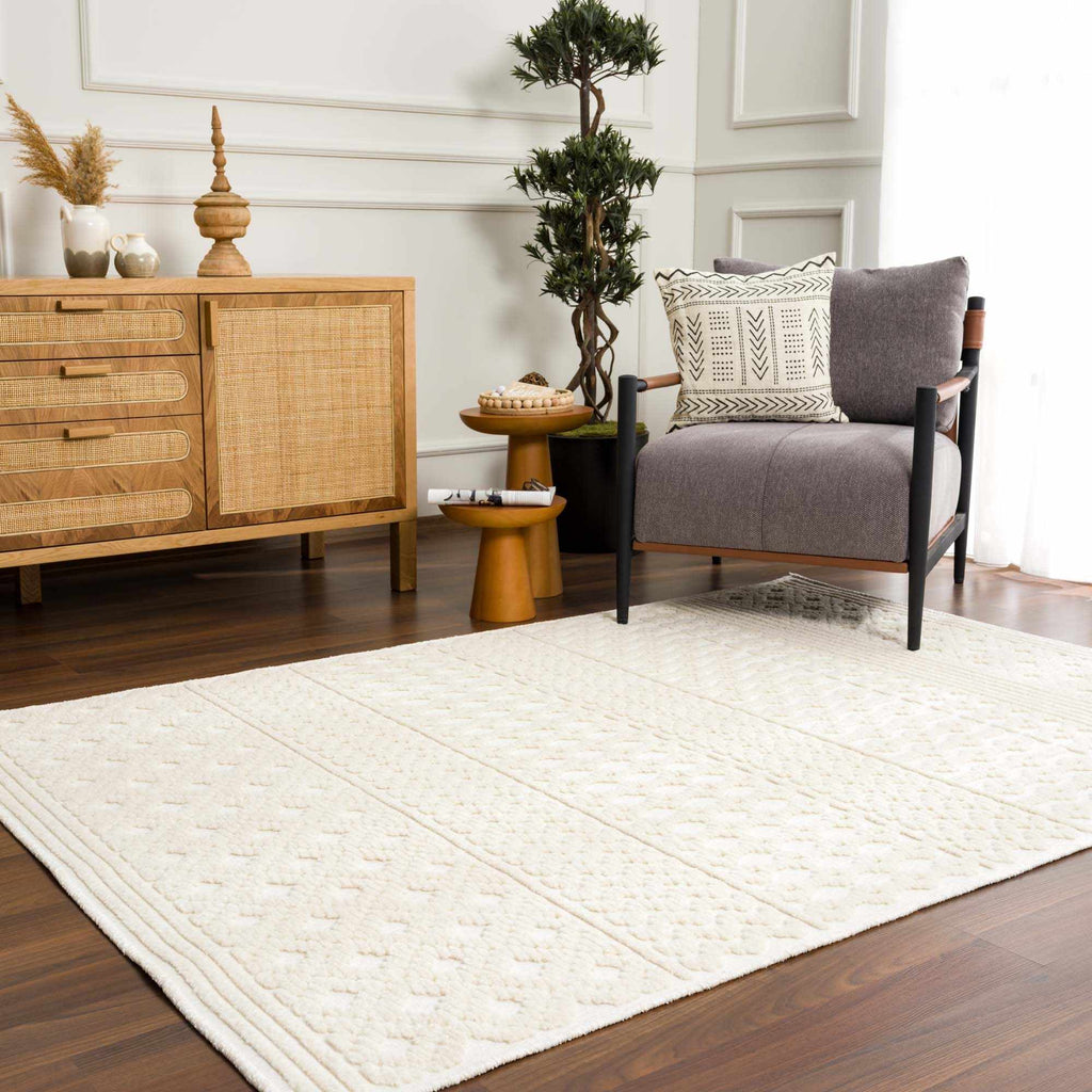 Drago White Washable Area Rug - thewrightstore