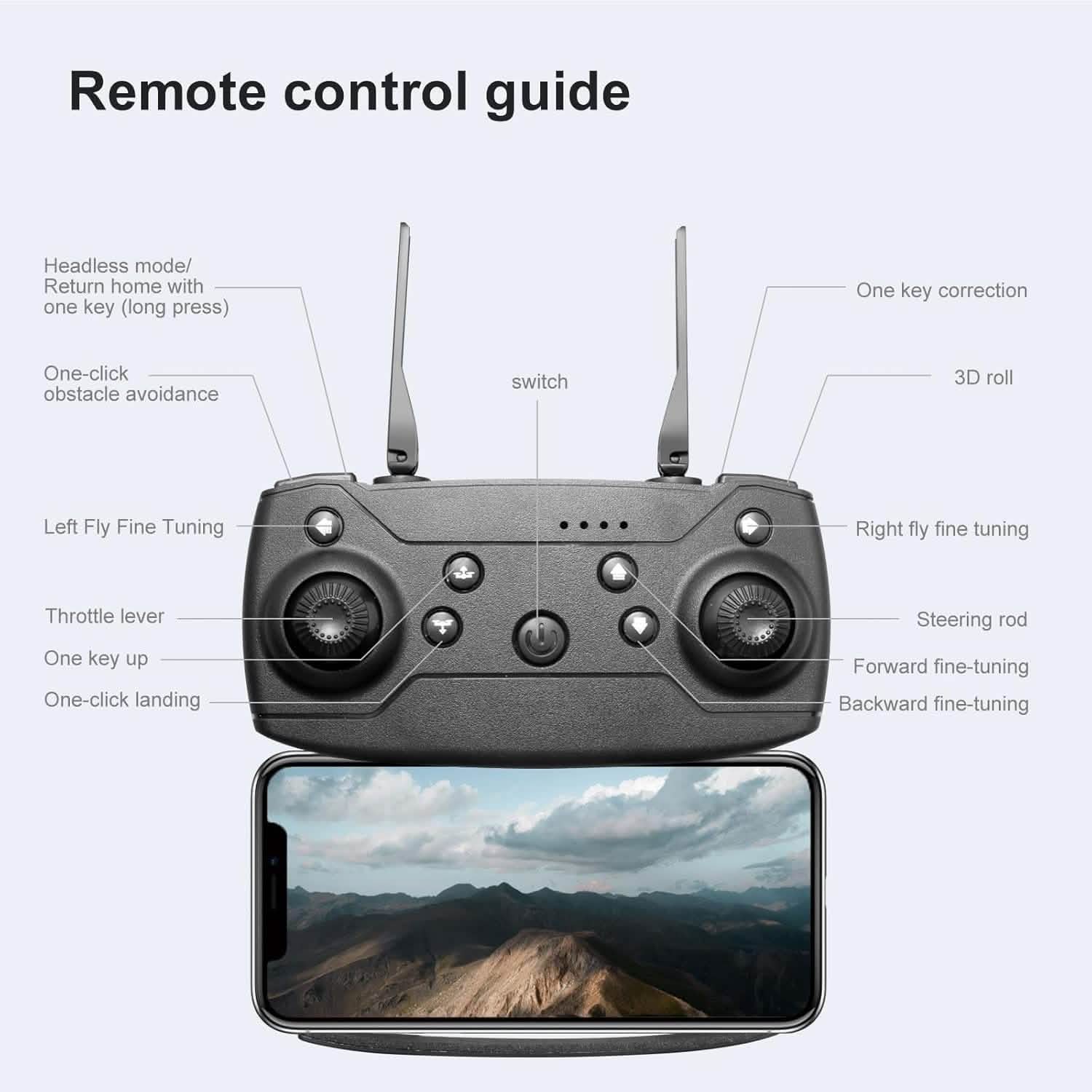 Drone HD Dual Camera, WiFi FPV Foldable RC Quadcopter - thewrightstore